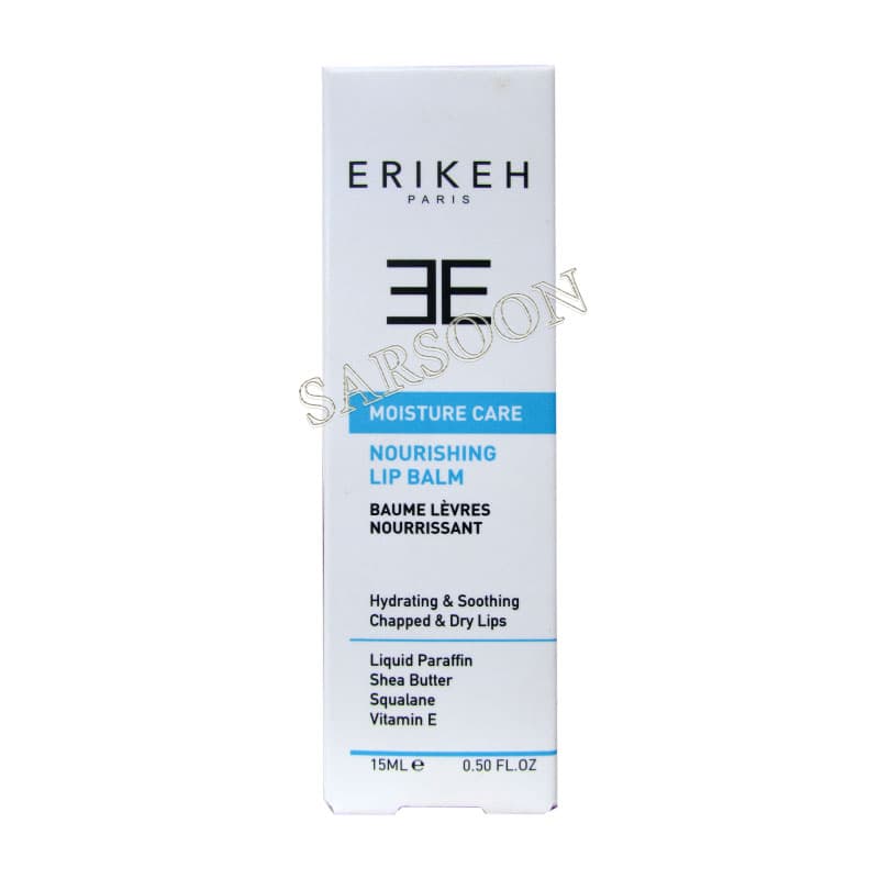 بالم لب مرطوب کننده و مغذی اریکه Erikeh Nourishing Lip Balm 15 ml