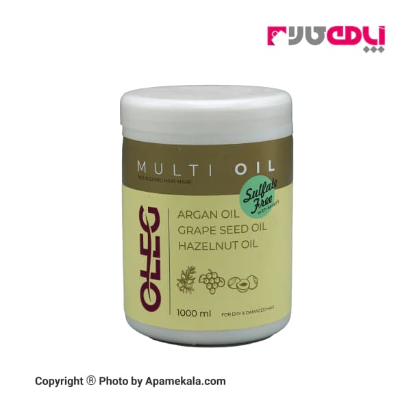 ماسک مو اولگ OLEG مدل MULTI OIL مناسب مو خشک و آسیب دیده 1000میل