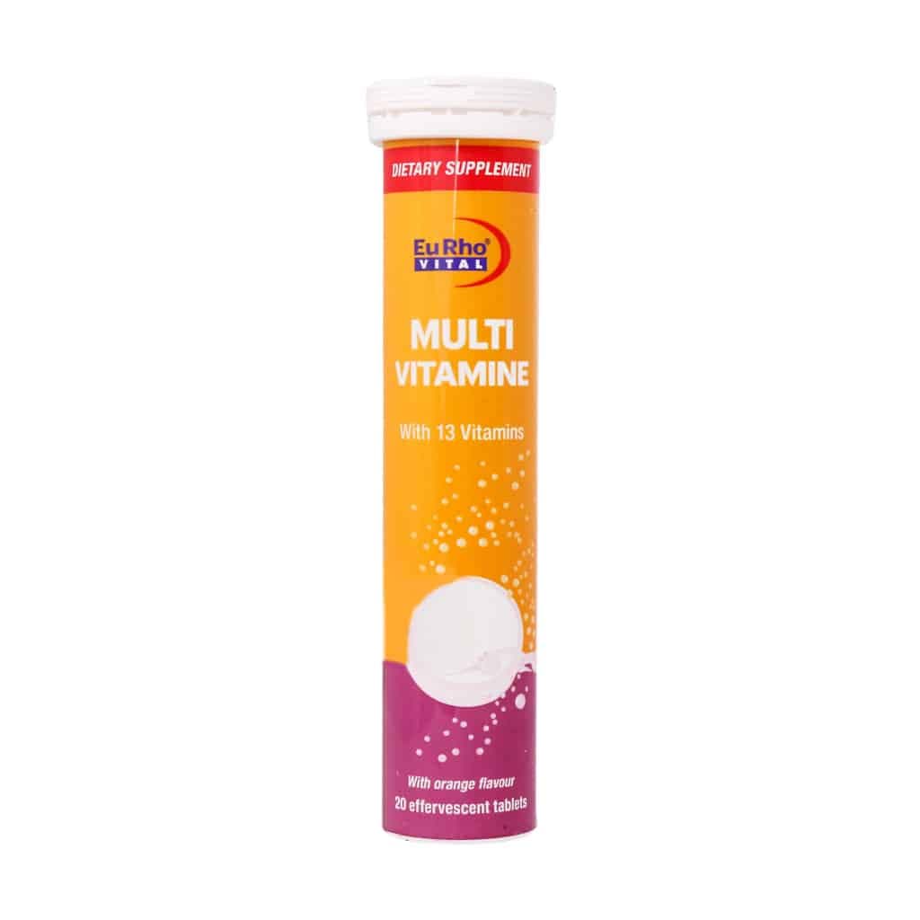 قرص جوشان مولتی ویتامین یوروویتال 20 عدد Eurho Vital Multi Vitamin 20 Effervescent Tabs