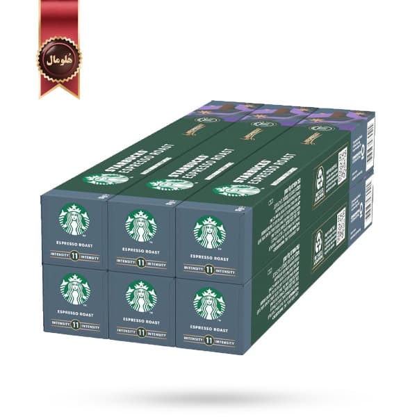 6 بسته کپسول قهوه استارباکس starbucks مدل رست اسپرسو espresso roast پک 10 تایی (اورجینال)