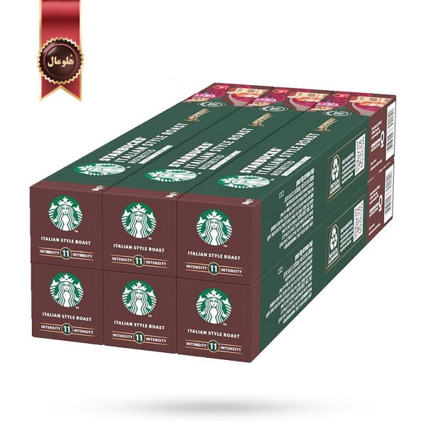6 بسته کپسول قهوه استارباکس starbucks مدل ایتالین استایل رست Italian Style Roast پک 10 تایی (اورجینال)
