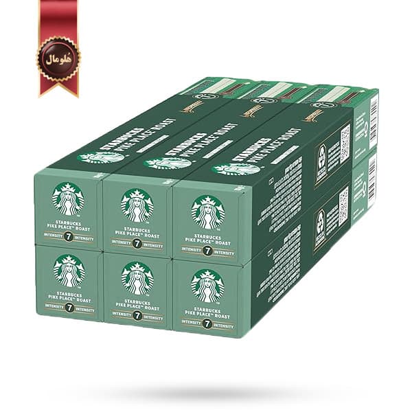 6 بسته کپسول قهوه استارباکس starbucks مدل پیک پلیس رست pike place roast پک 10 تایی (اورجینال)