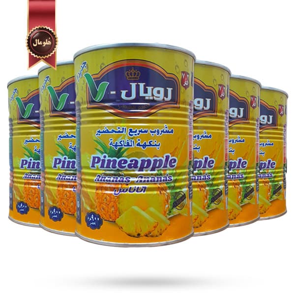 6 عدد پودر شربت رویال royal مدل آناناس pineapple وزن 900 گرم (اورجینال)