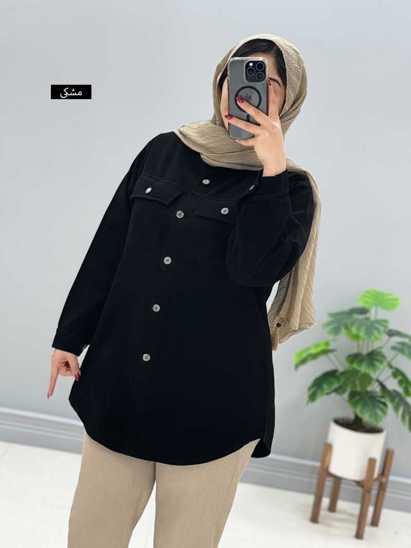 مانتو کتان مهناز کد 329769 — تصویر ۵