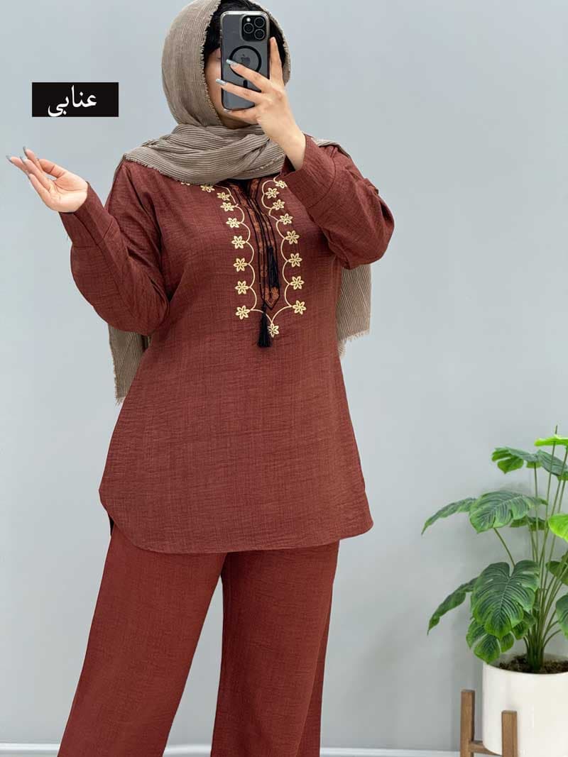ست تونیک و شلوار ماندانا کد 957221 — تصویر ۷