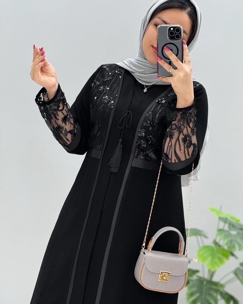 مانتو مزونی مجلسی پرنوش کد 452484