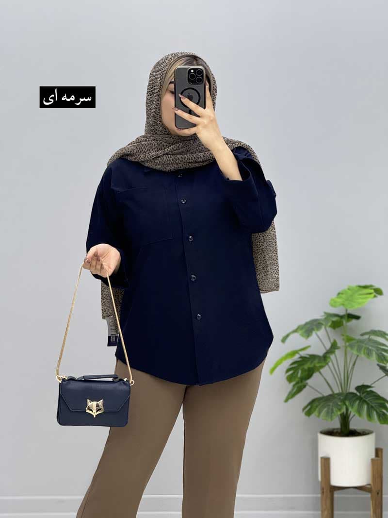 شومیز لینن دل آسا کد 925988 — تصویر ۴