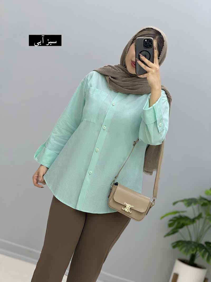 شومیز لینن دل آسا کد 925988 — تصویر ۲