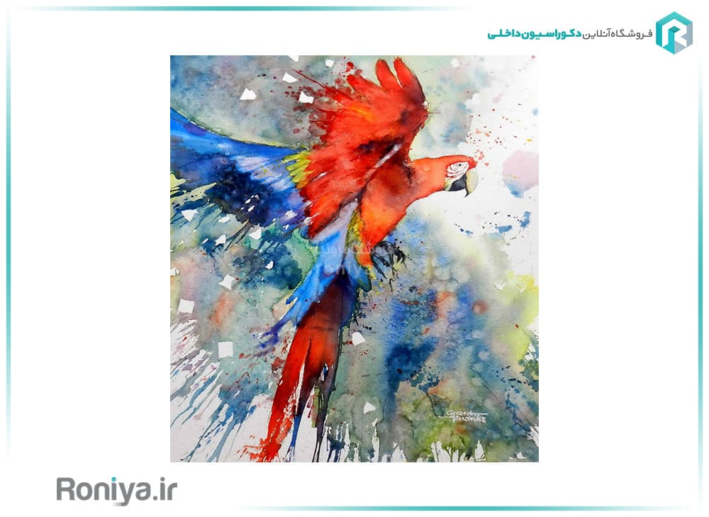 پوستر دیواری سه بعدی طوطی کد RT-084