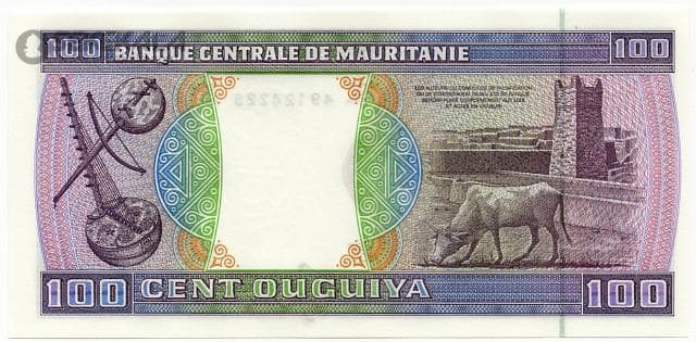 اسکناس 100 اوگیا موریتانی 2002 (UNC) — تصویر ۲