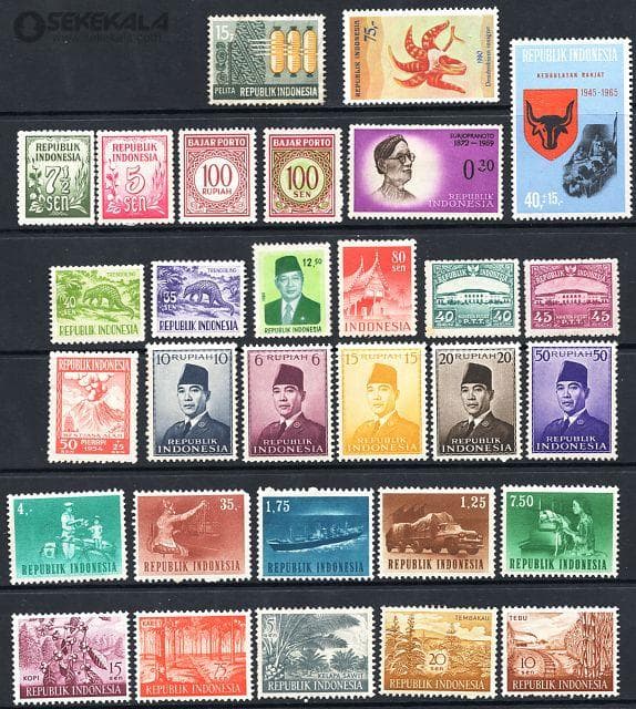 مجموعه تمبر اندونزی (30 عدد)