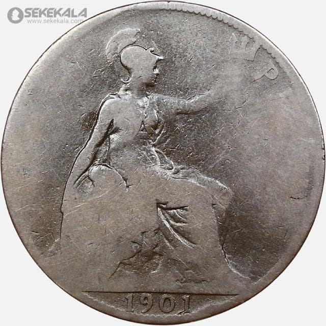 سکه 1 پنی انگلیس 1901 (ملکه ویکتوریا) — تصویر ۲
