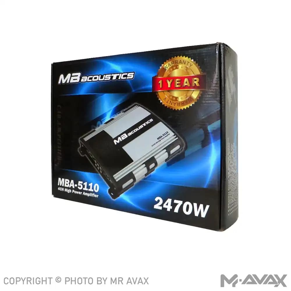 آمپلی فایر 4 کانال ام بی آکوستیک مدل MBA-5110 — تصویر ۴
