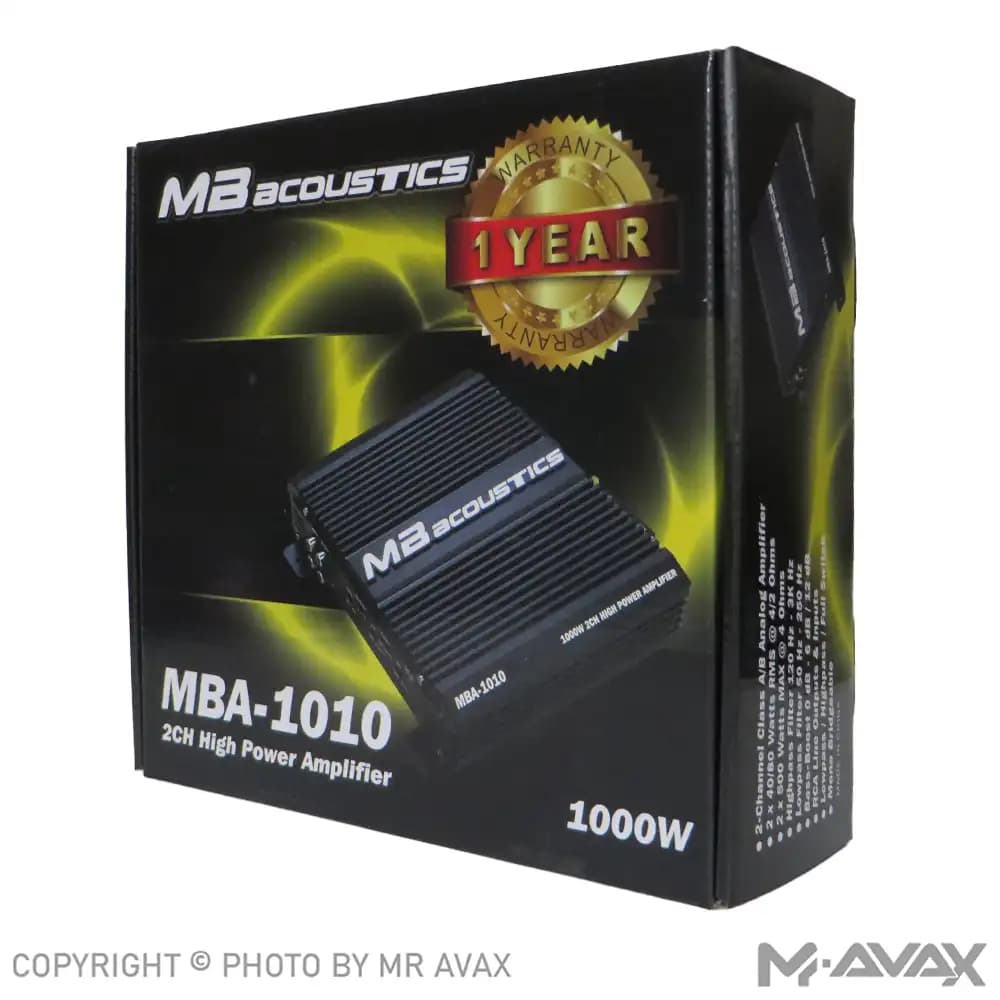 آمپلی فایر 2 کانال ام بی آکوستیک مدل MBA-1010 — تصویر ۳