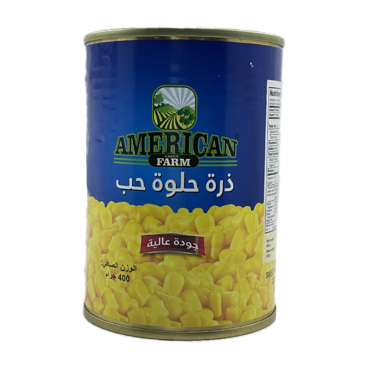 کنسرو ذرت شیرین در آب نمک آسان بازشو امریکن فارم 400 گرم