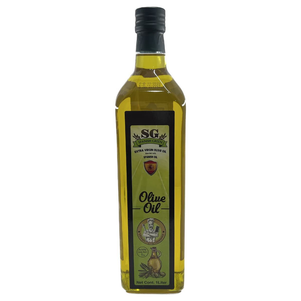 روغن زیتون اکسترا ویرجین ( فرابکر ) اسپانیایی شیشه ای اس جی ( اسپنیش گرین ) 1 لیتر