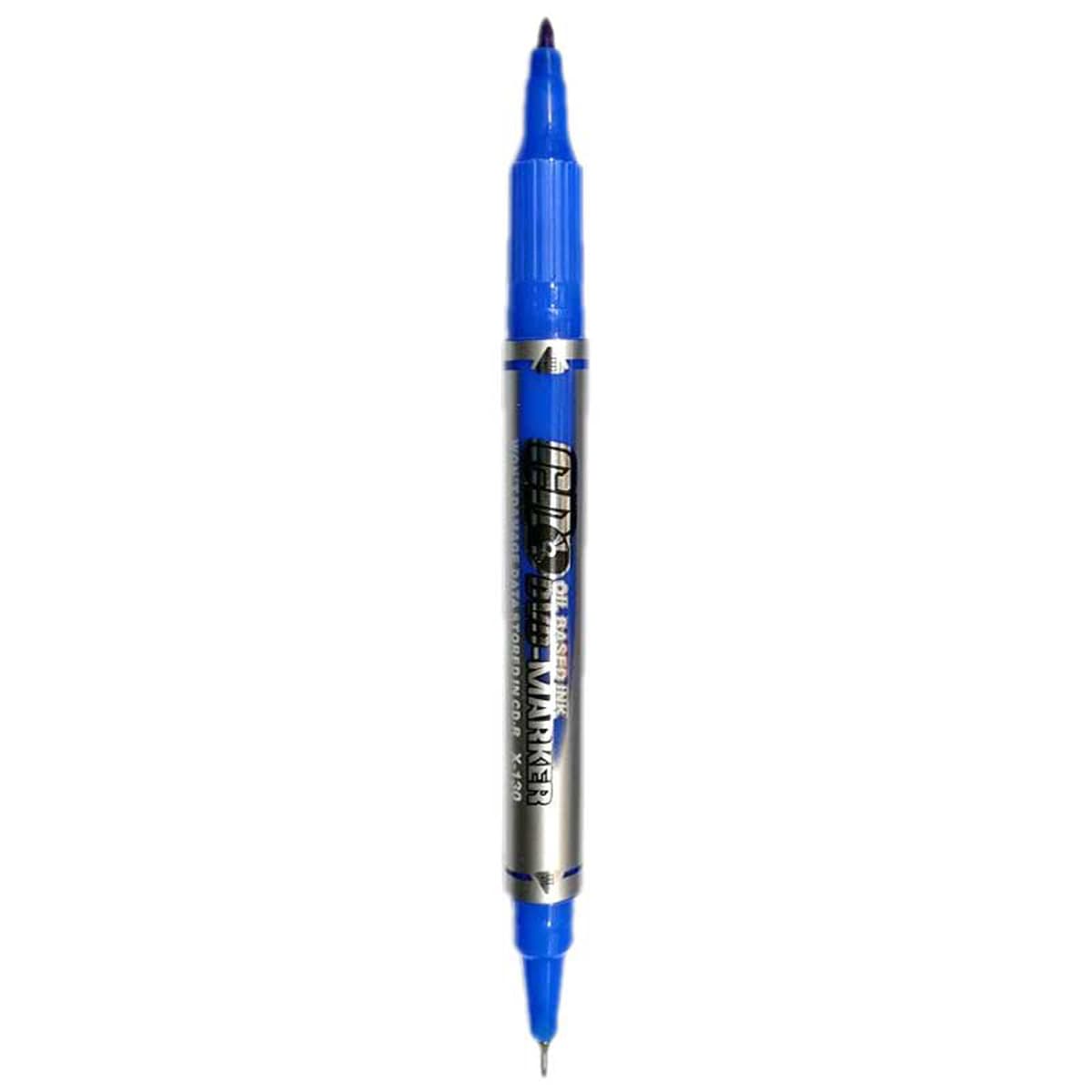 ماژیک نوک گرد سی دی دو سر مدل XSG کد X-130 – رنگ آبی