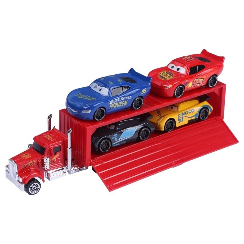 ماشین اسباب بازی قدرتی تریلی خودرو بر مک کویین Cars 3 Alloy No.1314-1 بسته 5 عددی — تصویر ۳