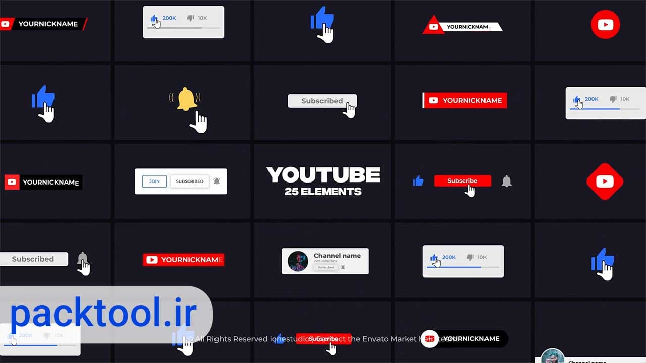 دانلود پروژه آماده افتر افکت پکیج شبکه اجتماعی گرافیکی Social Media Graphics Pack