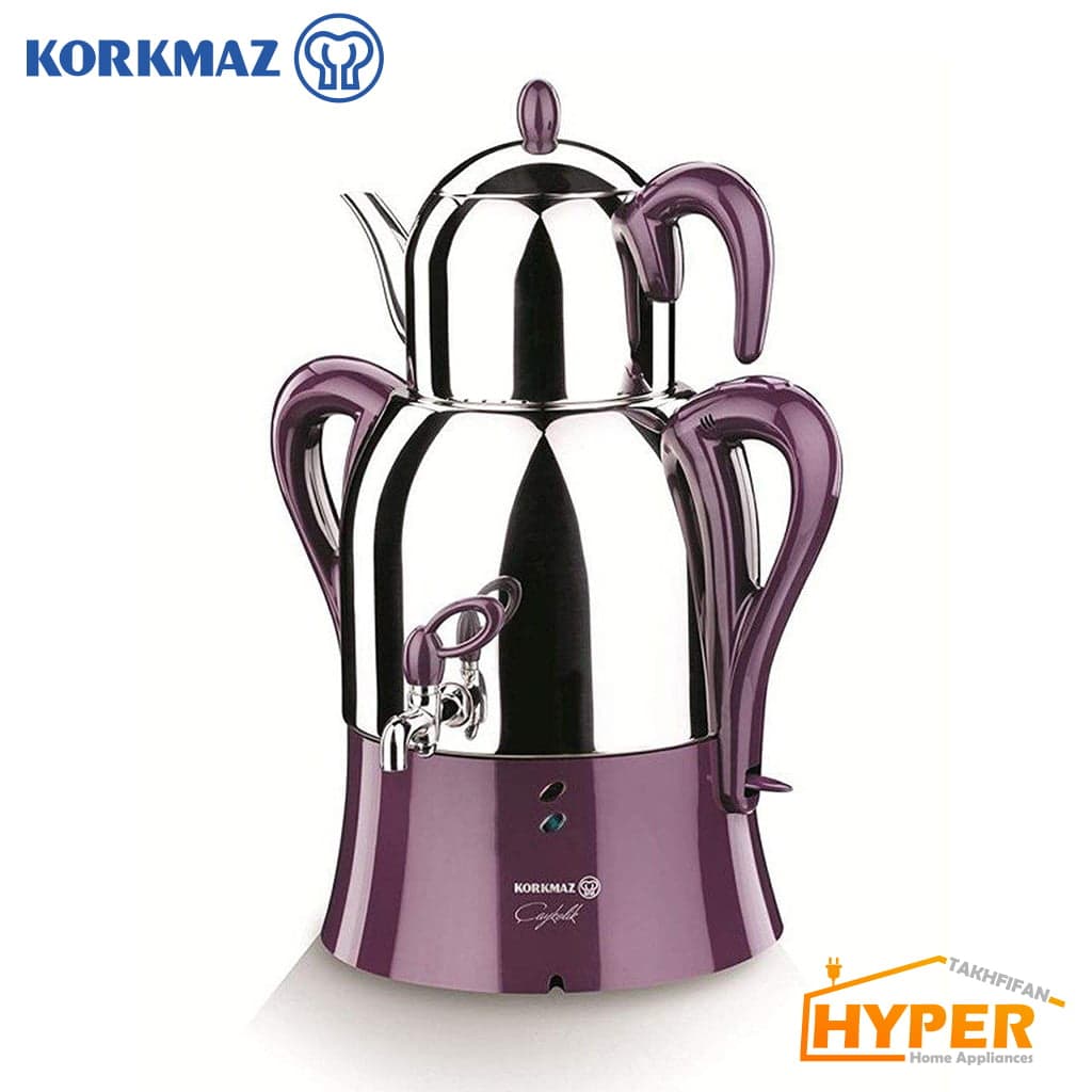 سماور برقی کرکماز Kolik کد 341 مشکی، بنفش، صورتی — تصویر ۳