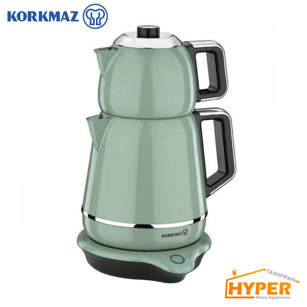 چای ساز کرکماز مدل دمیکس A332 قرمز، بژ، سبز دریایی — تصویر ۴