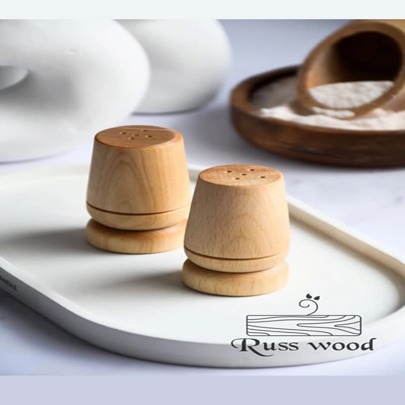 نمک پاش چوبی دو عددی