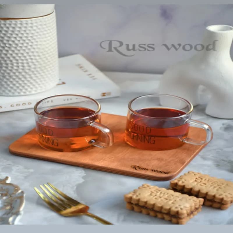 زیرفنجانی چوبی Coffee کد 10979 — تصویر ۲