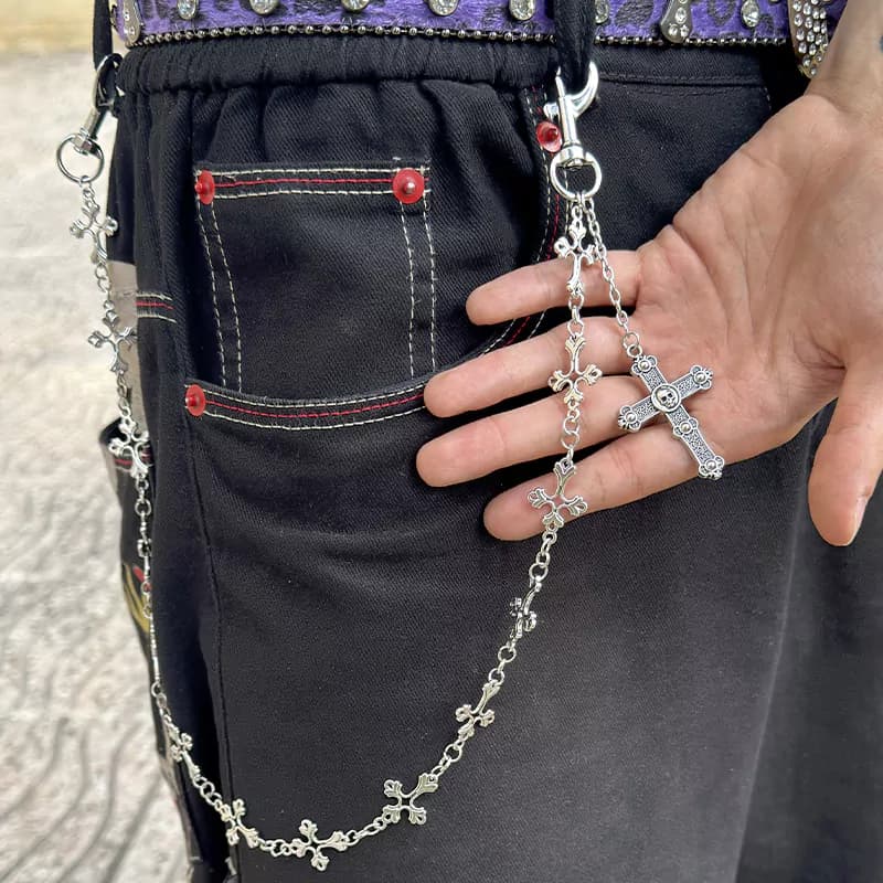 زنجیر شلوار کروم هارتز کد 16 Chrome Hearts