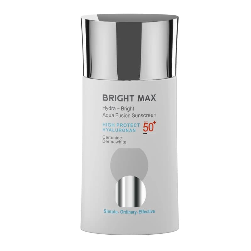کرم ضدآفتاب بدون رنگ برایت مکس، با SPF50، حجم 50 میلی‌لیتر، مدل آکوا فیوژن