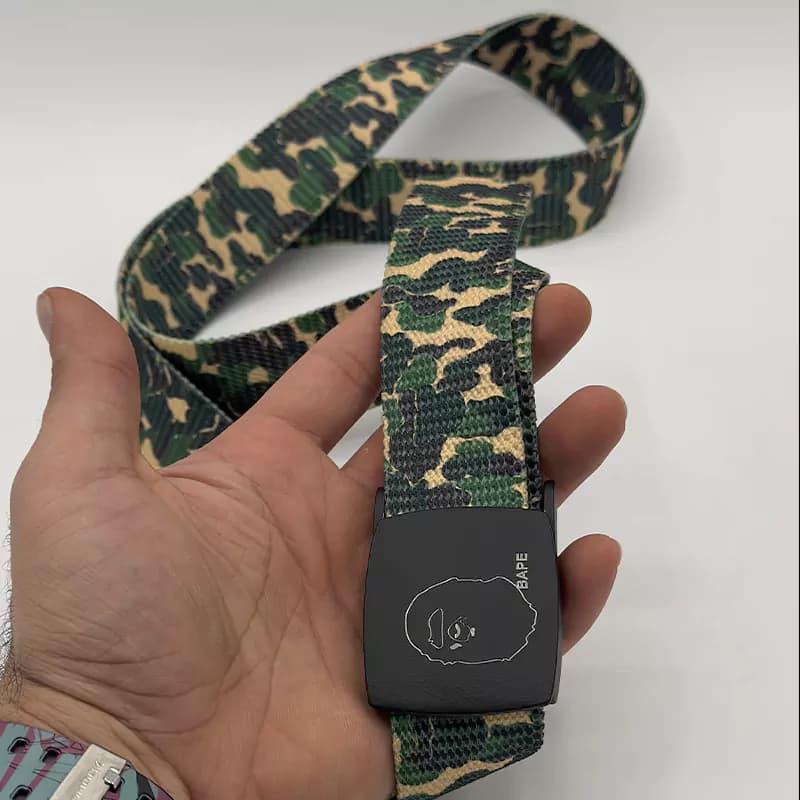 کمربند بیپ سبز سگک دار Bape Belt — تصویر ۲