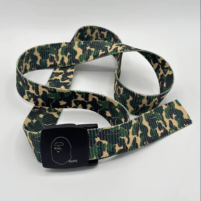 کمربند بیپ سبز سگک دار Bape Belt