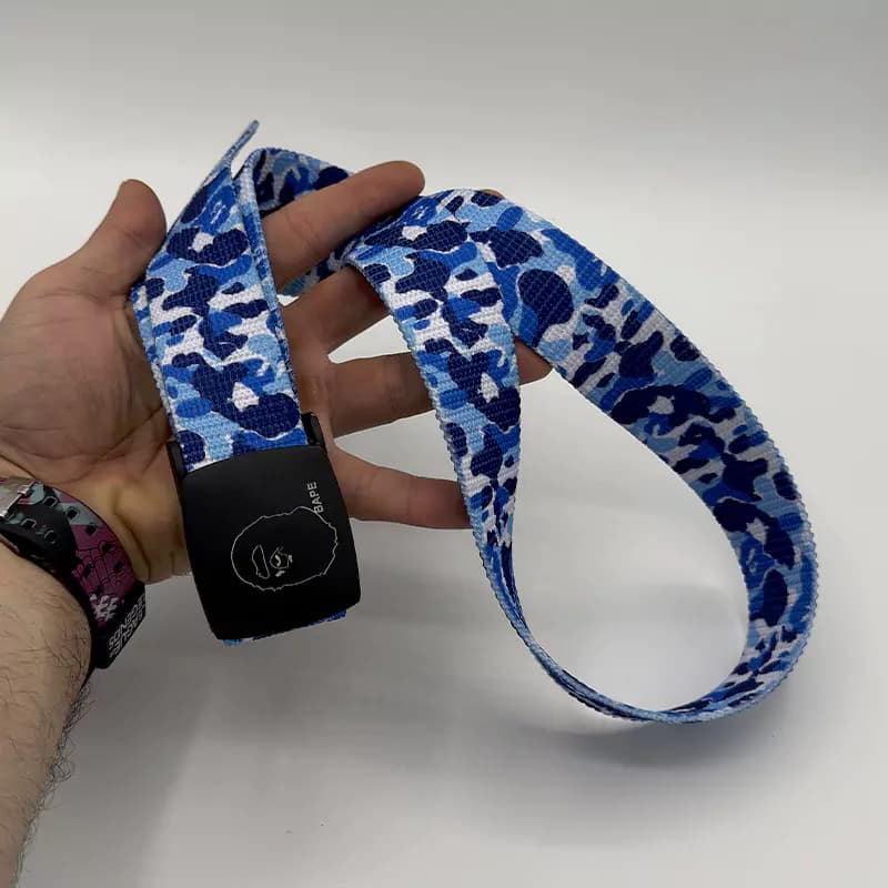 کمربند بیپ آبی سگک دار Bape Belt — تصویر ۳