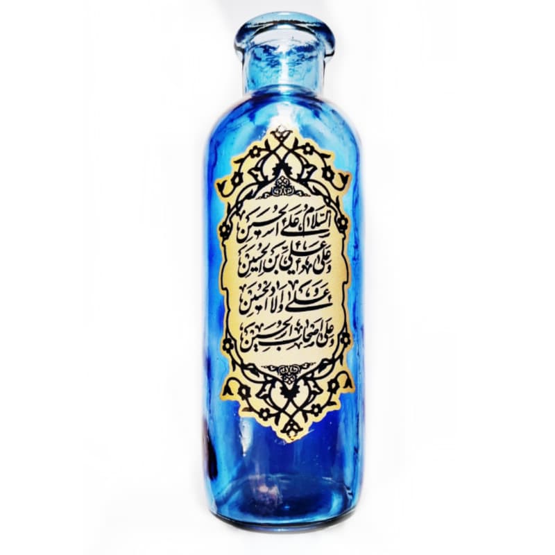گلدان شیشه ای رنگی مذهبی استوانه ای طرح های مذهبی-قطر6 ارتفاع18 سانت کد 104801 — تصویر ۶