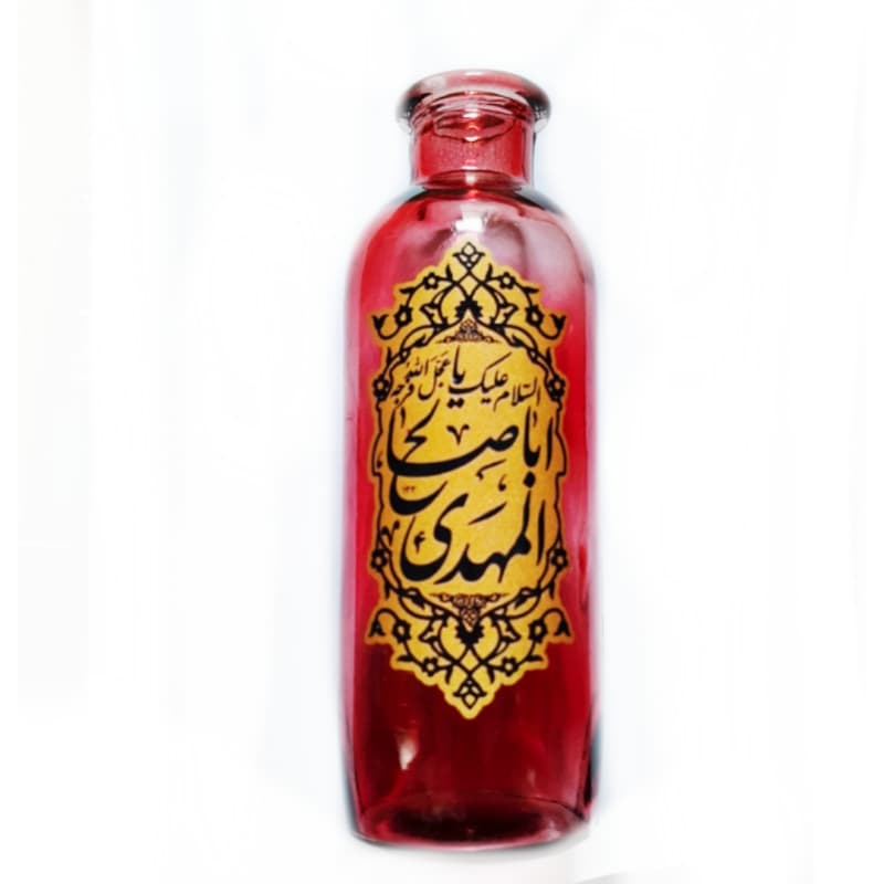 گلدان شیشه ای رنگی مذهبی استوانه ای طرح های مذهبی-قطر6 ارتفاع18 سانت کد 104801 — تصویر ۴