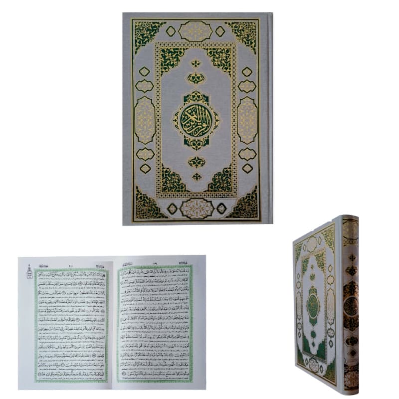قرآن رحلی رقعی رسم الخط عثمان طه ترجمه الهی قمشه ای زمینه سبز کد 104753