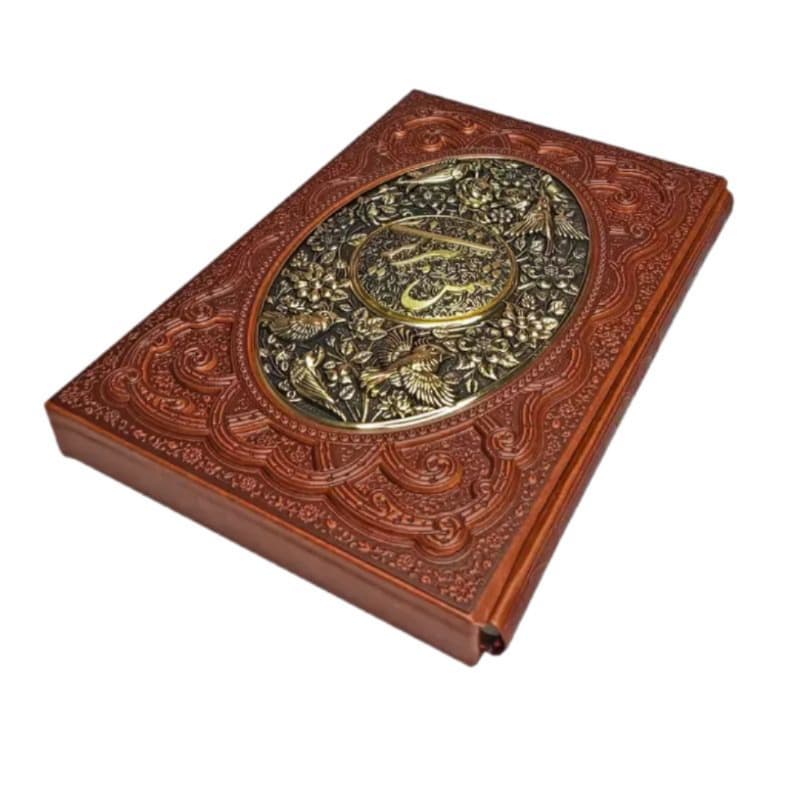 کتاب نفیس برگزیده غزلیات شمس وزیری گلاسه چرم قابدار کشویی طرح مس کد 126165 — تصویر ۳