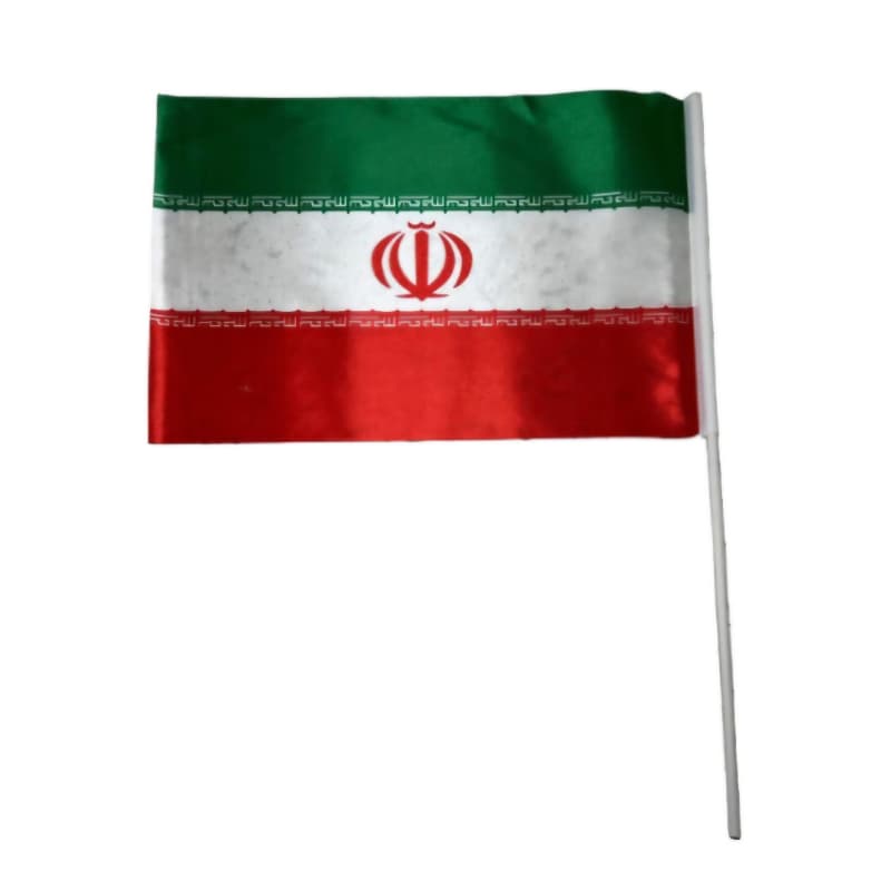 پرچم ساتن ایران-پرچم دستی یک رو 20در30سانت-بسته 20تایی کد 104703