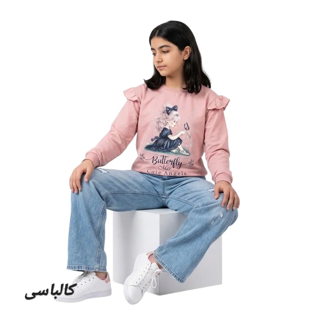 بلوز دخترانه دختر و پروانه — تصویر ۳