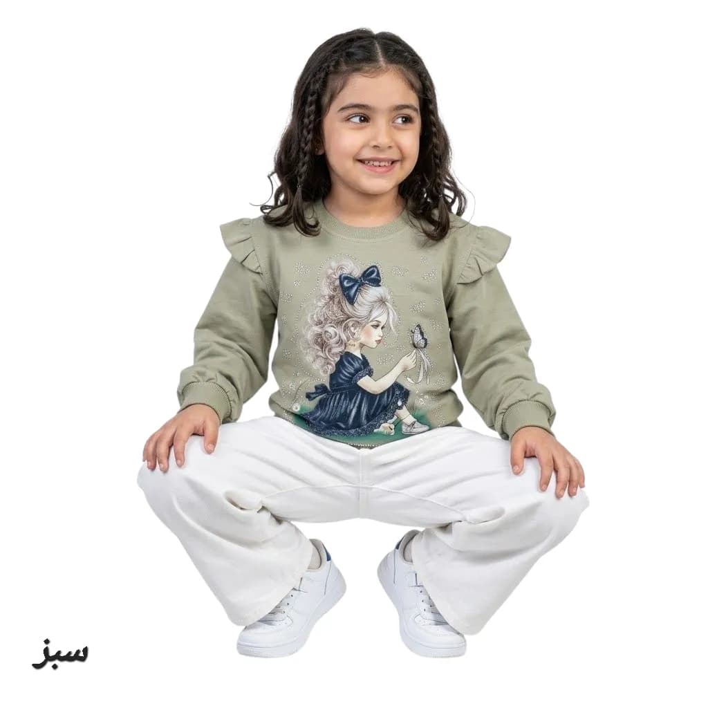 بلوز دخترانه دختر و پروانه — تصویر ۴