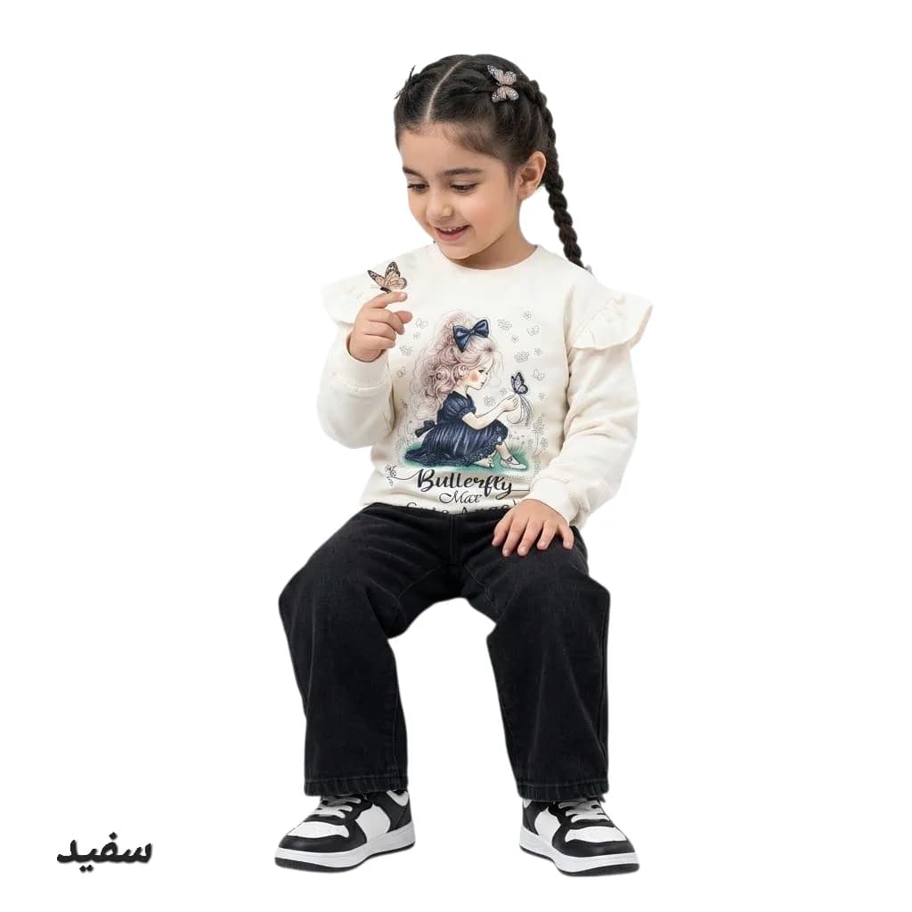 بلوز دخترانه دختر و پروانه — تصویر ۵