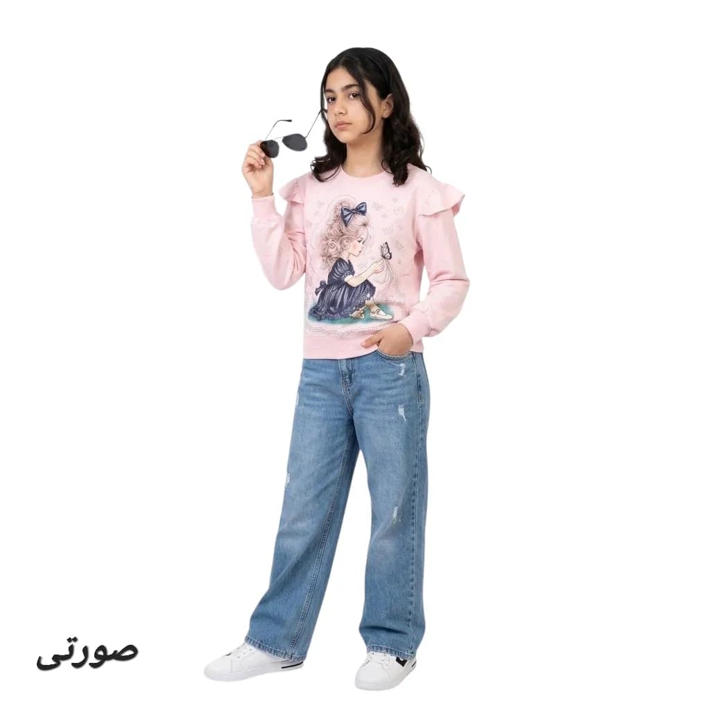 بلوز دخترانه دختر و پروانه