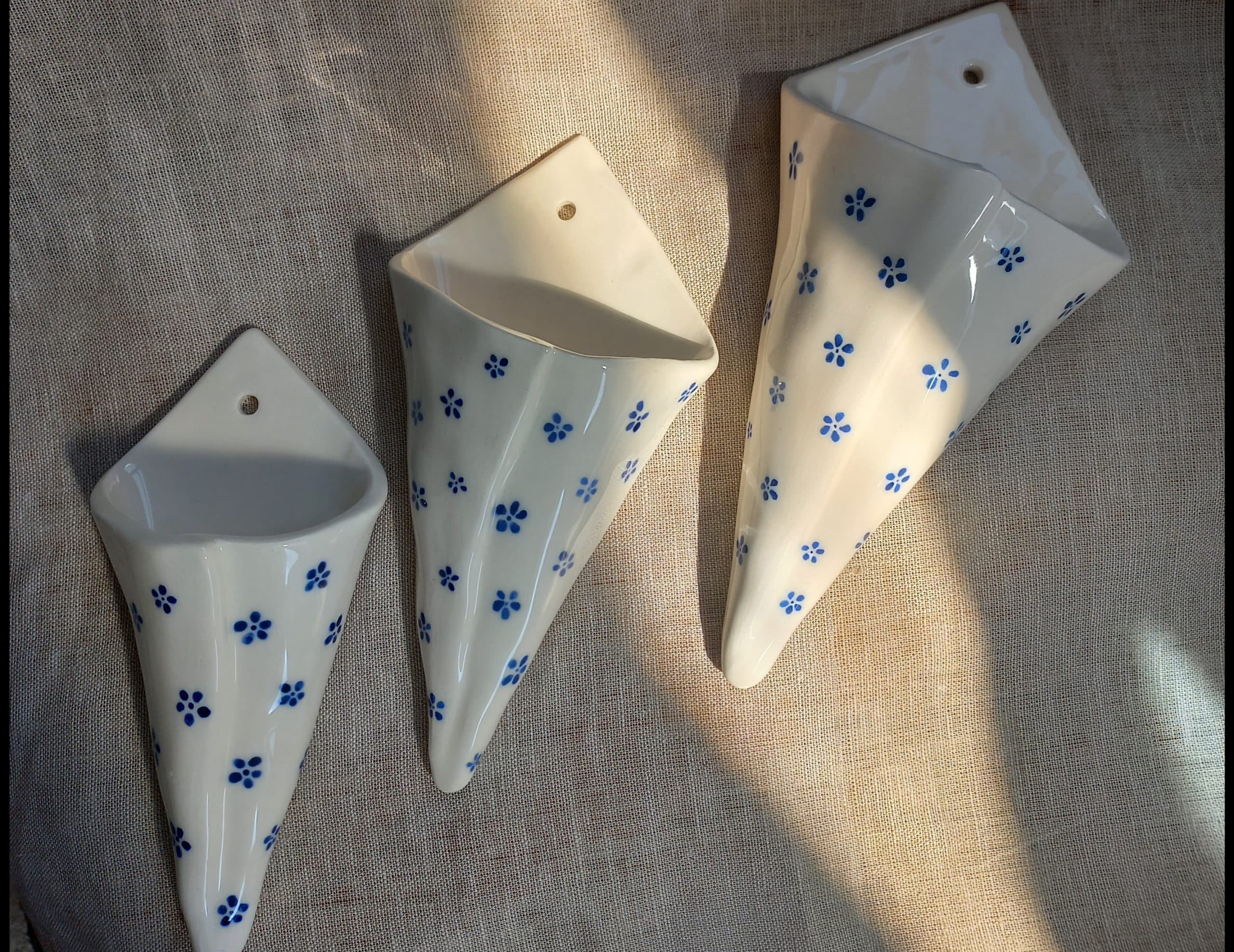 گلدان دیواری سرامیکی دستساز