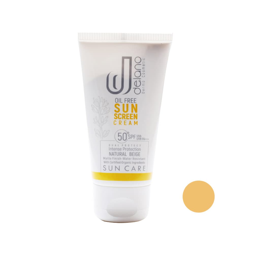 کرم ضد آفتاب نرمال بژ طبیعی دلانو SPF+50