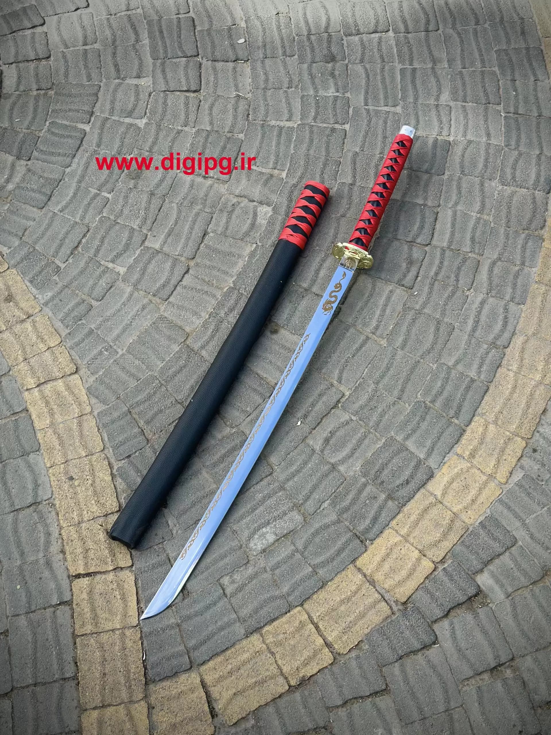 شمشیر کاتانا مدل Dragon-red با کیفیت بسیار بالا red