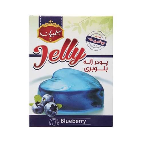 پودر ژله بلوبری جعبه مقوایی 100 گرم گلیران