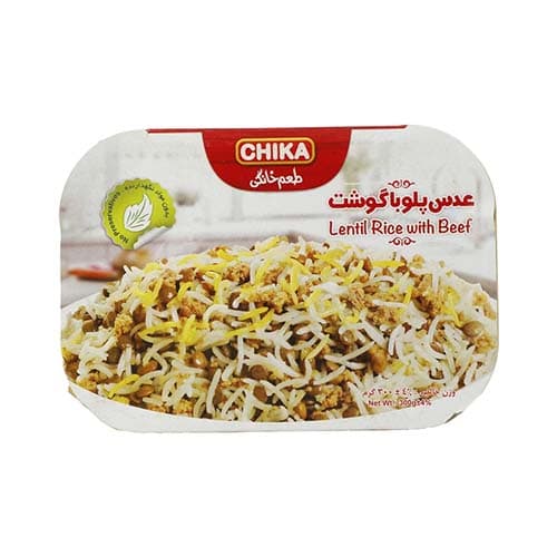 عدس پلو با گوشت چرخ کرده 300g چیکا
