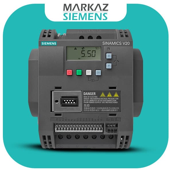 اینورتر سه فاز زیمنس Siemens V20 توان 1.1KW کد فنی 6SL3210-5BE21-1UV0 — تصویر ۲