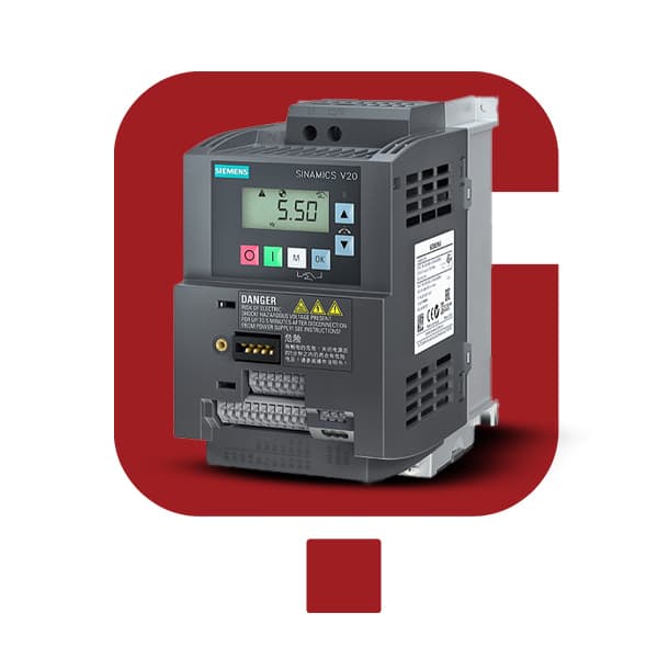 اینورتر تک فاز زیمنس سری V20 توان ۱٫۵ کیلووات کدفنی ۶SL3210-5BB21-5UV1