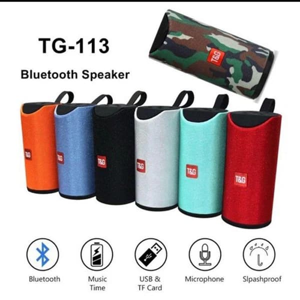 اسپیکر بلوتوثی قابل حمل تی اند جی مدل Tg-113 کد m19584 — تصویر ۳