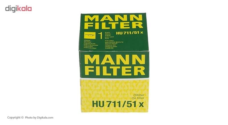 فیلتر روغن مان فیلتر مدل HU711/51X مناسب برای گروه پژوسیتروئن کدm19452 — تصویر ۲